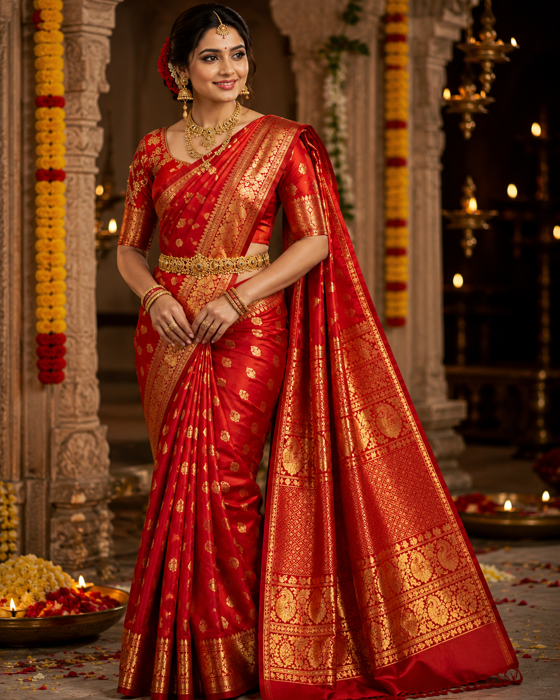 Bridal Silk Saree - Red