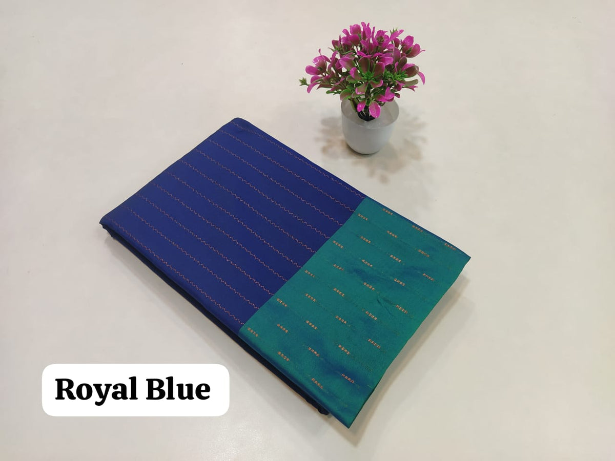 Arani Vairavoosi Soft Silk Saree - Royal Blue